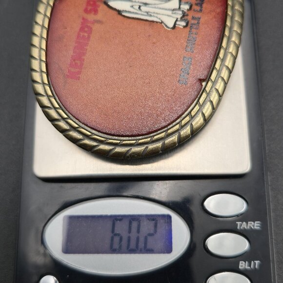 Leather Face Kennedy Space Center Vintage Belt Buckle B889 - Picture 6 of 6